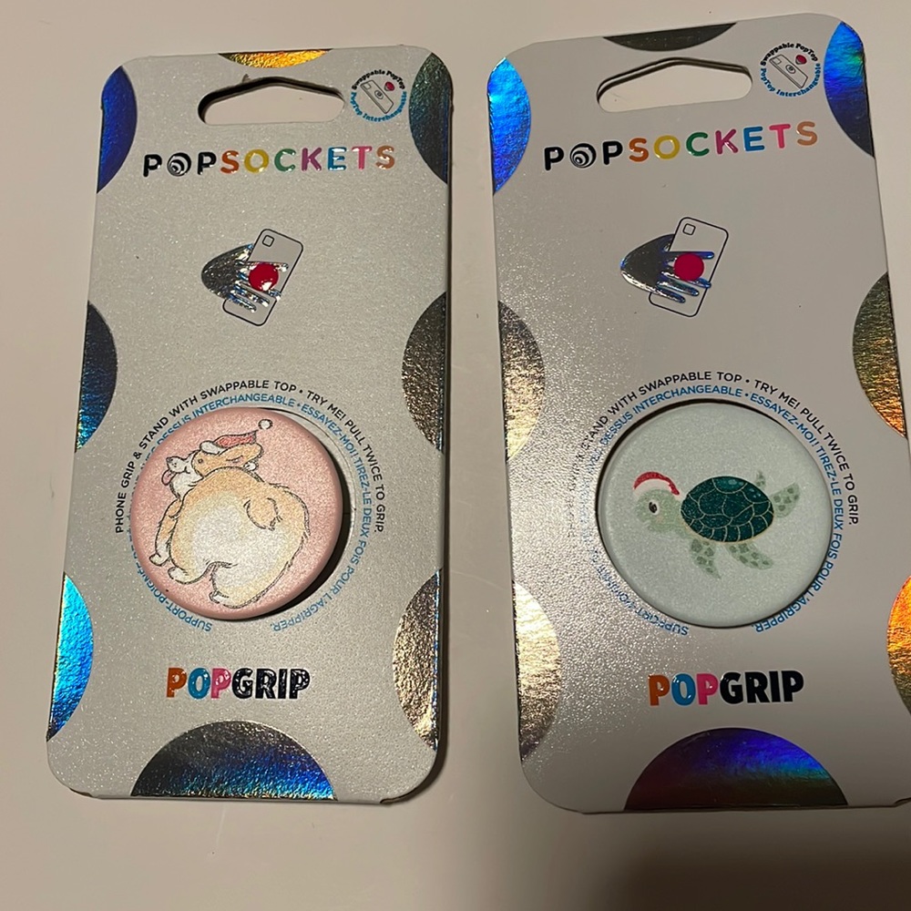 New Christmas pop sockets turtle dog corgi
